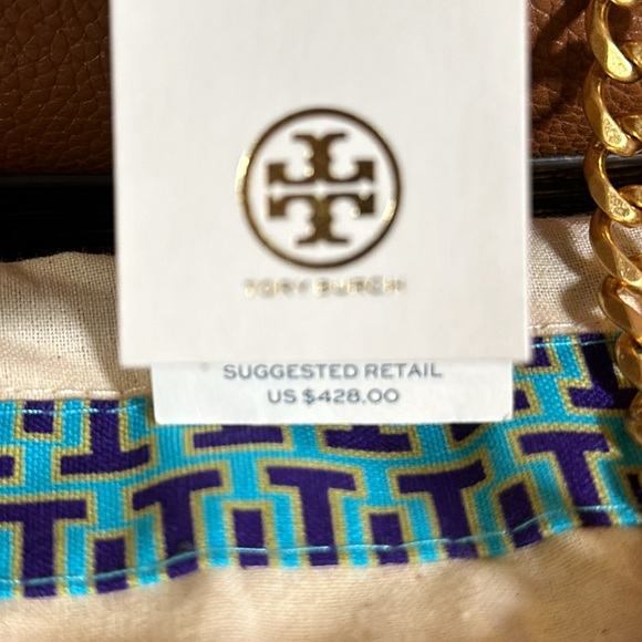 Tory Burch Everly Swingpack Leather Shoulder Crossbody Bag in light Umber - Picture 3 of 10